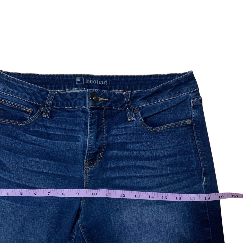 JC Penney Bootcut Jeans Womens Size 12/31 Dark Blue Wash Mid-Rise 5-Pocket - Picture 6 of 13